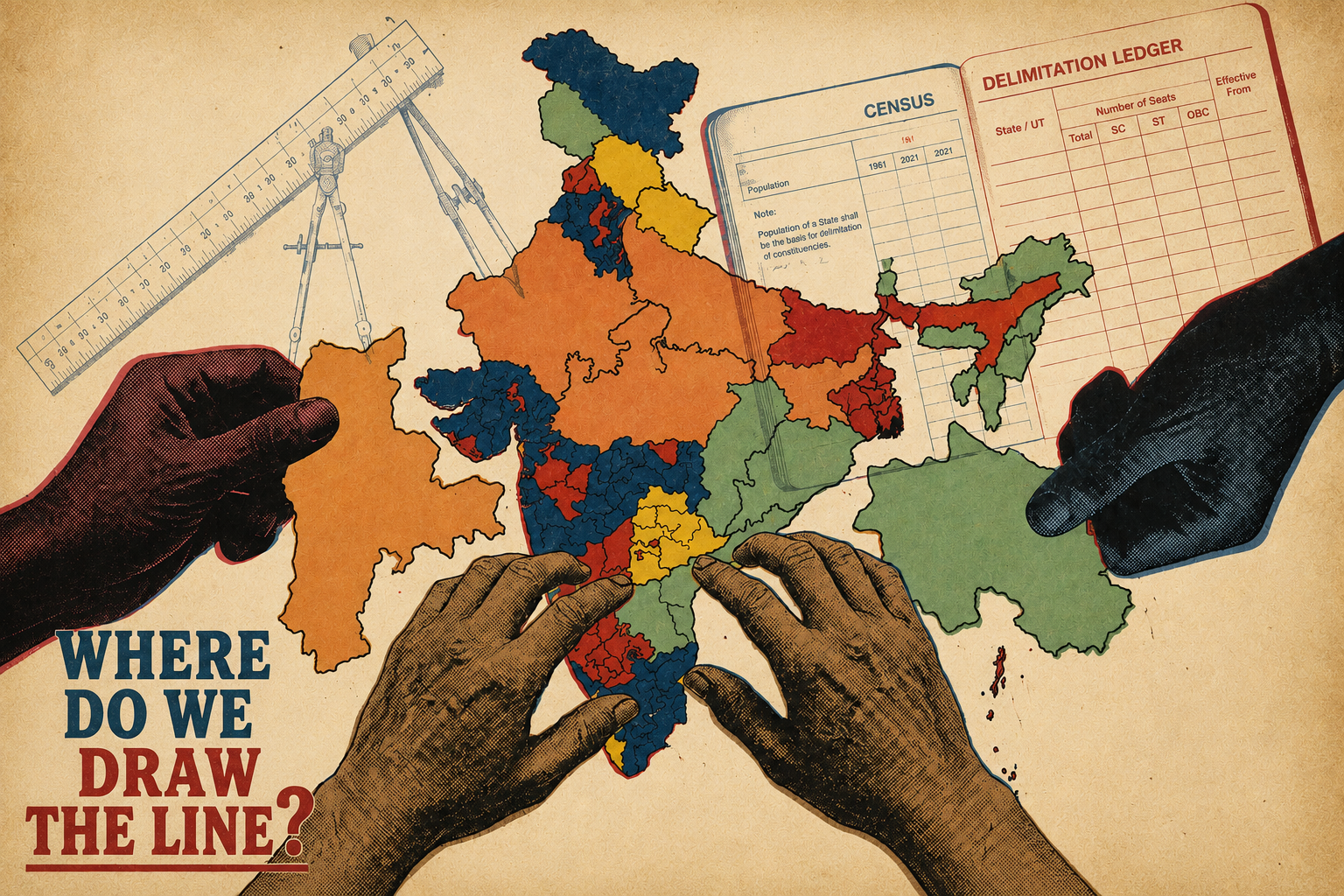Where do we draw the line? A Visual Journey Through India's Delimitation Dilemma